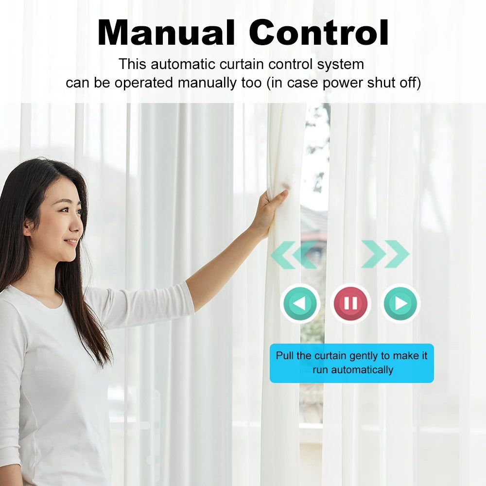 Moteur de Rideau/Volet Électrique Zigbee/WiFi - Compatible Tuya, Alexa