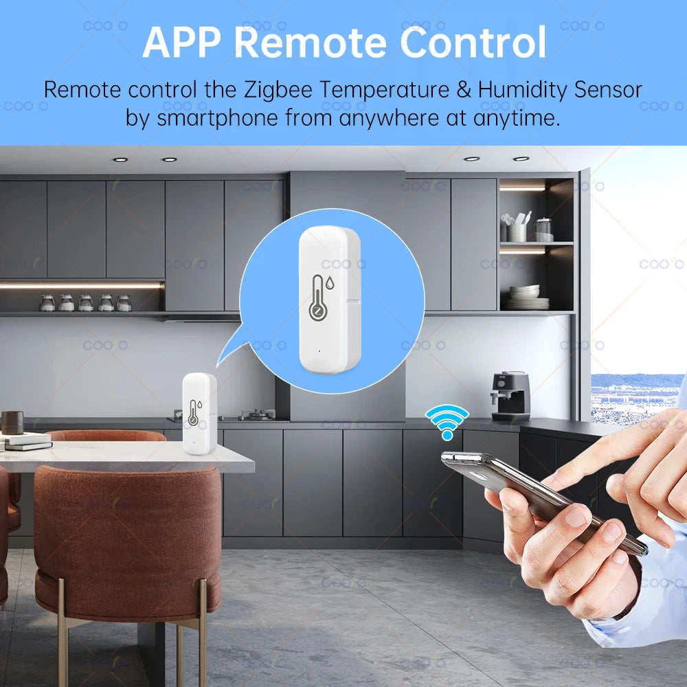 Capteur Zigbee température et humidité Domotia - vue détail