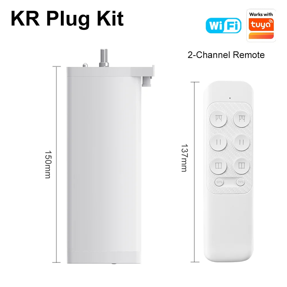 Moteur de Rideau/Volet Électrique Zigbee/WiFi - Compatible Tuya, Alexa