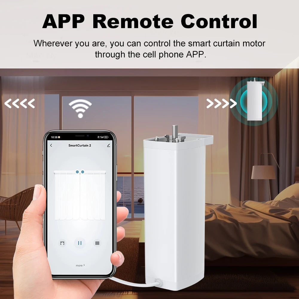 Moteur de Rideau/Volet Électrique Zigbee/WiFi - Compatible Tuya, Alexa