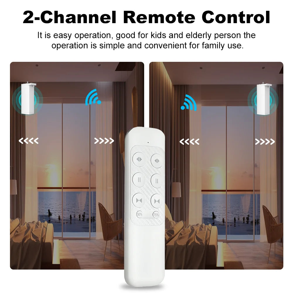 Moteur de Rideau/Volet Électrique Zigbee/WiFi - Compatible Tuya, Alexa