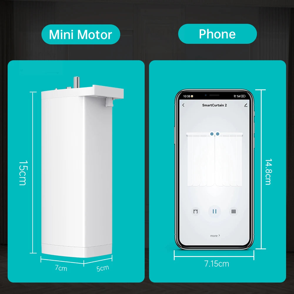 Moteur de Rideau/Volet Électrique Zigbee/WiFi - Compatible Tuya, Alexa