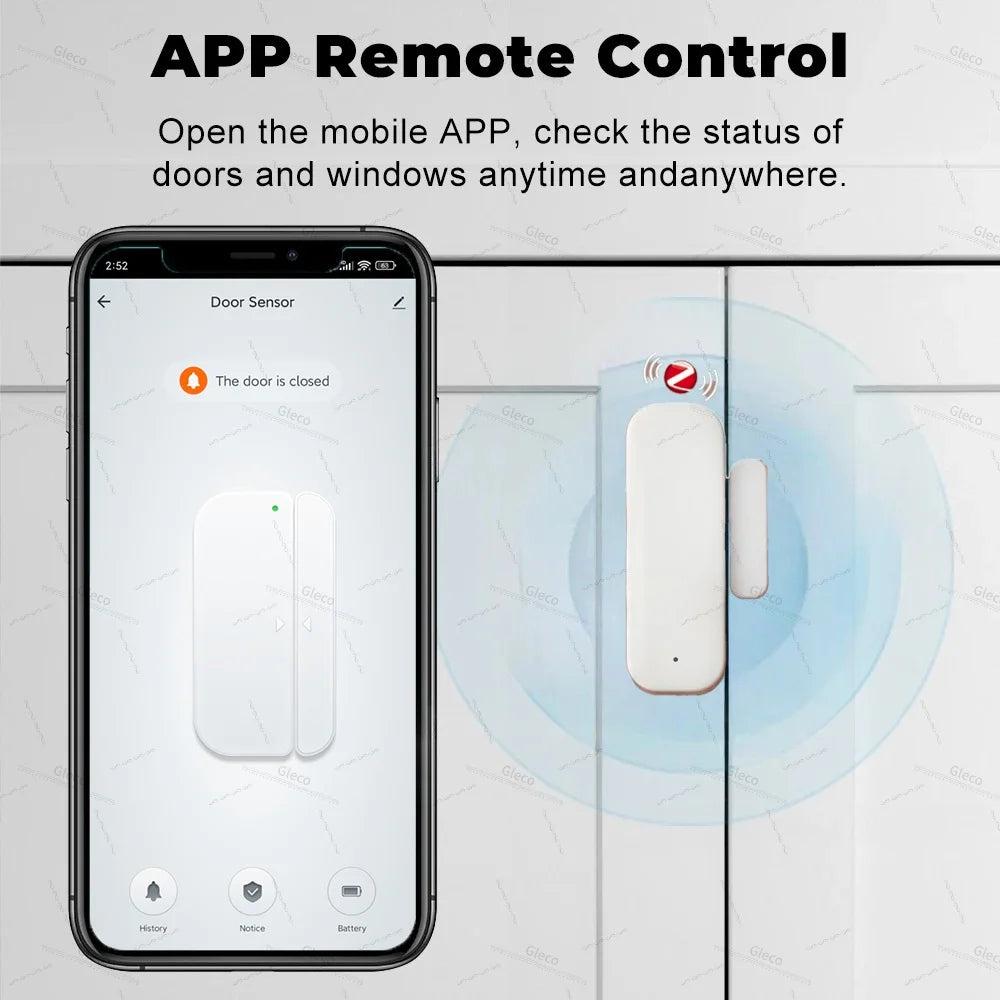 Capteur Zigbee Ouverture Porte/Fenêtre - Compatible Tuya, Smart Life, Alexa