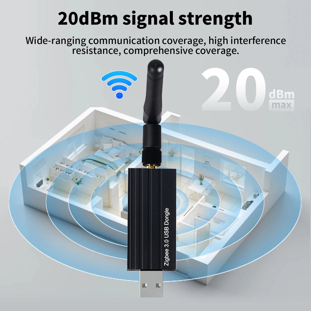 Clé USB Coordinateur Zigbee 3.0 - Compatible Home Assistant & Zigbee2MQTT