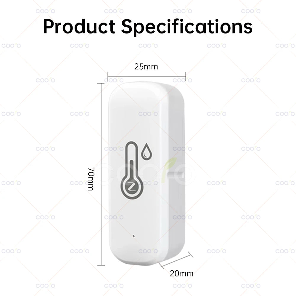 Capteur Zigbee Température & Humidité - Compatible Tuya, Smart Life