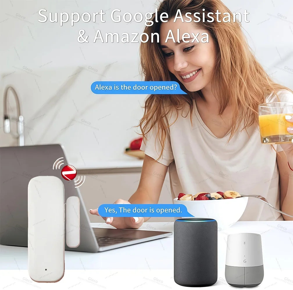 Capteur Zigbee Ouverture Porte/Fenêtre - Compatible Tuya, Smart Life, Alexa