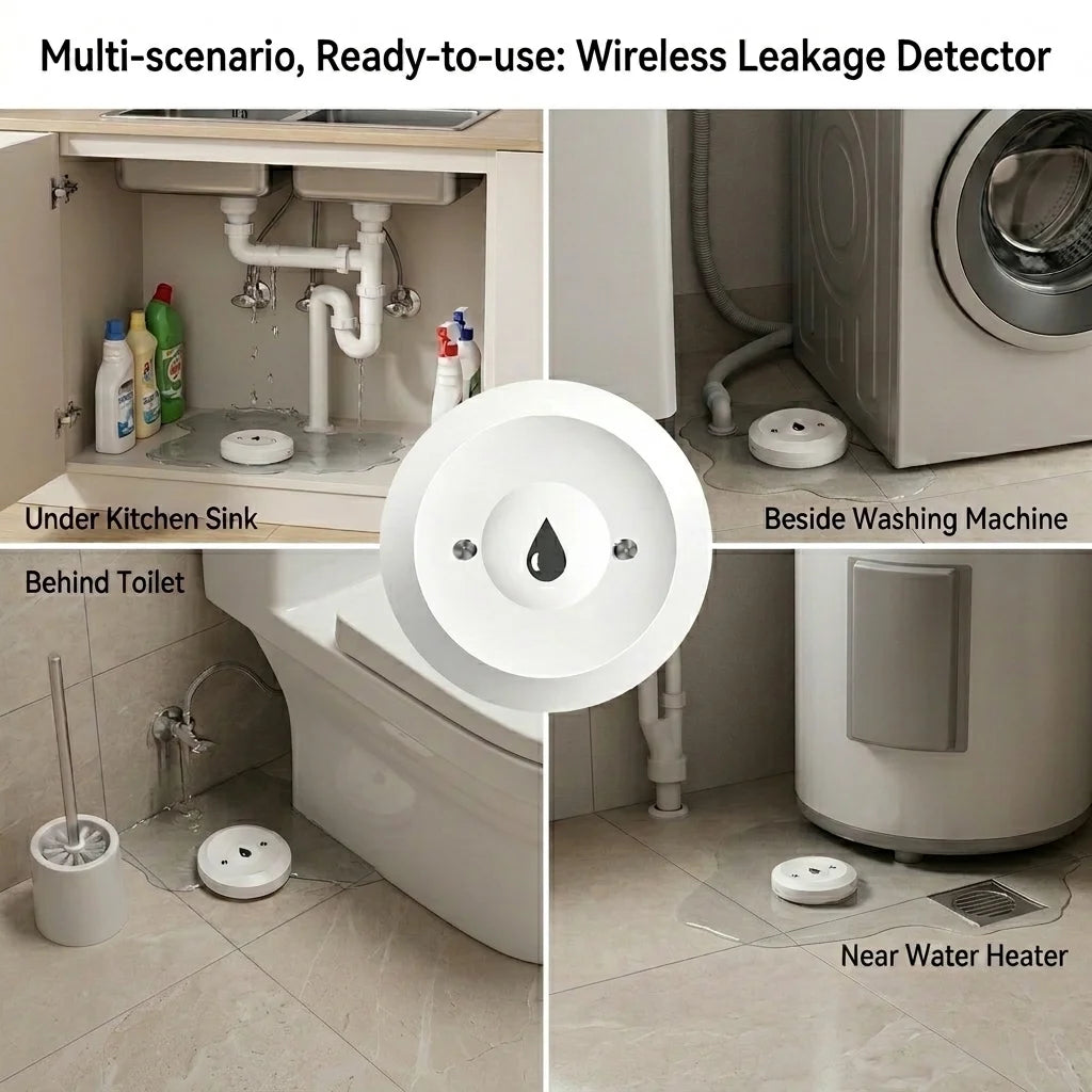Détecteur de Fuite d'Eau Zigbee - Compatible Tuya, Smart Life