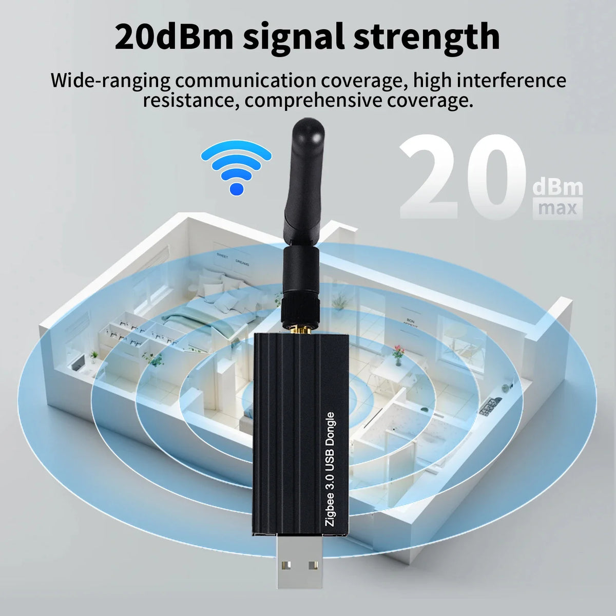 Clé USB Coordinateur Zigbee 3.0 - Compatible Home Assistant & Zigbee2MQTT